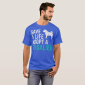 Save a Life adopteer een Hond redding Pugalier Hon T-shirt (Voorkant volledig)