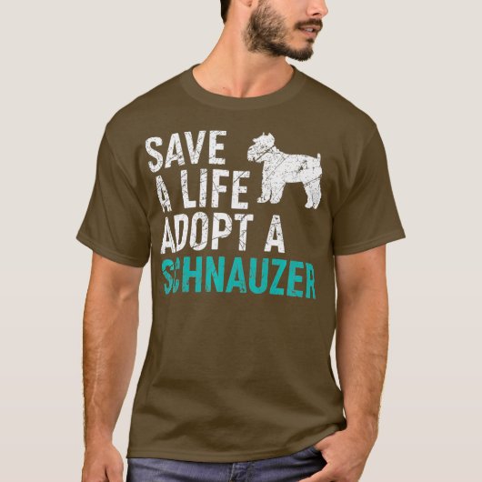 Save a Life adopteer een Hond redding Schnauzer Ho T-shirt (Voorkant)