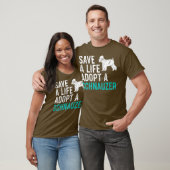 Save a Life adopteer een Hond redding Schnauzer Ho T-shirt (Unisex)