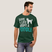 Save a Life adopteer een Hond reddingspoedel Hond  T-shirt (Voorkant volledig)