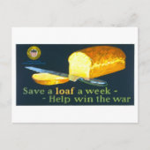 "Save a Loaf a Week" oorlogstijd Briefkaart (Voorkant)