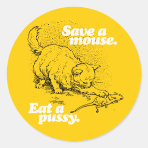 SAVE A MOUSE - WHITE - (2).png Ronde Sticker