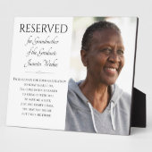 Save A Seat Grootmoeder van het Afstuderen Memoria Fotoplaat (Zijkant)