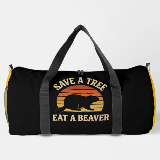 Save a Tree Eat a Beaver Plunjezak (Achterkant)