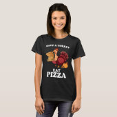 Save A Turkey Eat More Pizza  Thanksgiving Vegan T-shirt (Voorkant volledig)