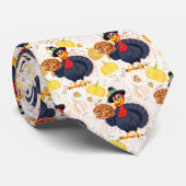 Save A Turkey Eat Pizza Funny Happy Thanksgiving Stropdas (Opgerold)