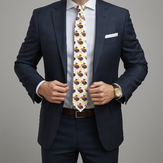 Save A Turkey Eat Pizza Funny Happy Thanksgiving Stropdas