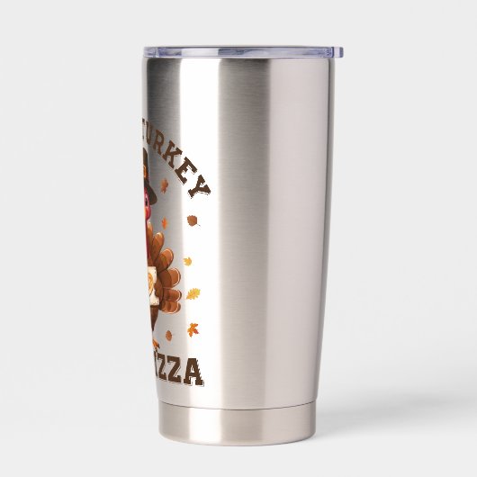 Save a Turkey Eat Pizza – Funny Thanksgiving Pizza Geïsoleerde Drinkbeker (Links)