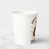 Save a Turkey Eat Pizza – Funny Thanksgiving Pizza Papieren Bekers (Rechts)