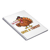 Save A Turkey Eat Pizza Grappige Thanksgiving Over Notitieboek (Rechterzijde)
