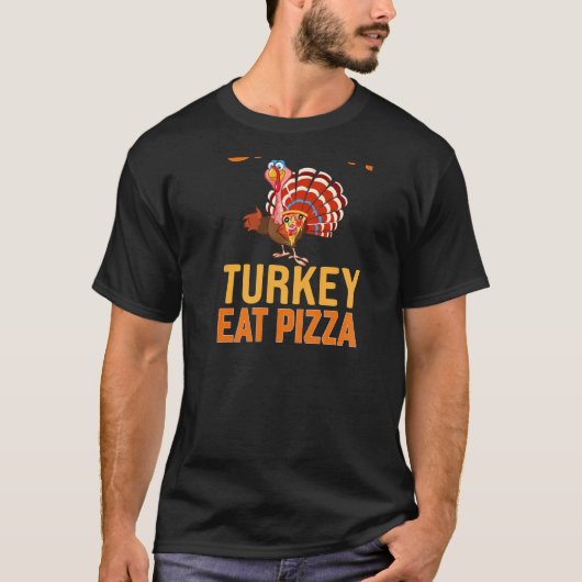 Save A Turkey Eat Pizza Vegan Thanksgiving Dinner T-shirt (Voorkant)