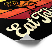 Save A Turkey Eat Tofurky Vegan Thanksgiving  Poster (Hoek)