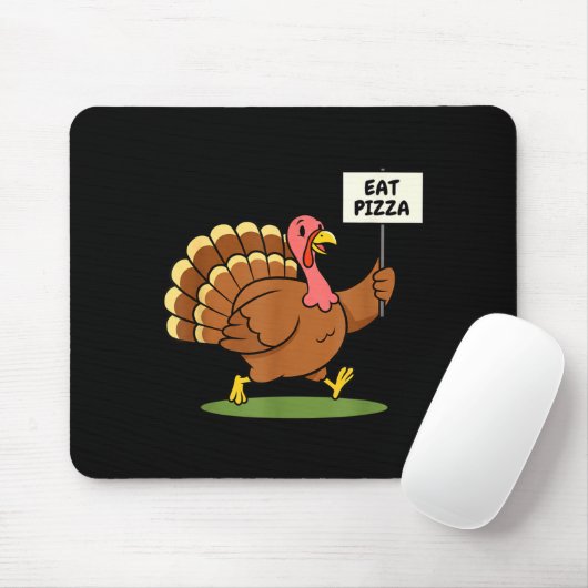 Save A Turkey, Eat Zza Funny Thanksgiving Design F Muismat (Met muis)