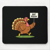 Save A Turkey, Eat Zza Funny Thanksgiving Design F Muismat (Voorkant)