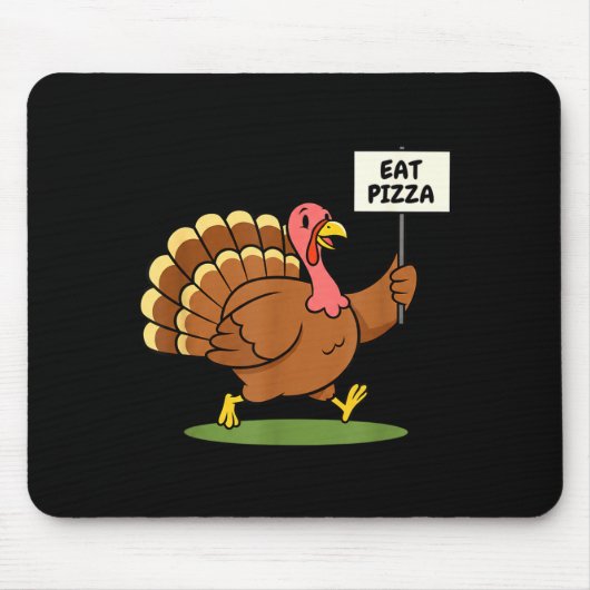 Save A Turkey, Eat Zza Funny Thanksgiving Design F Muismat (Voorkant)