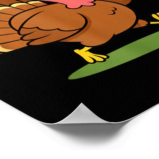 Save A Turkey, Eat Zza Funny Thanksgiving Design F Poster (Hoek)