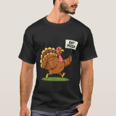 Save A Turkey, Eat Zza Funny Thanksgiving Design F T-shirt (Voorkant)