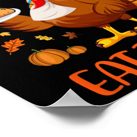 Save A Turkey Eet tacos Grappige Thanksgiving Mann Poster (Hoek)