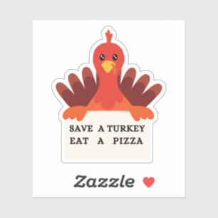 Save a Turkey Friendsgiving Thanksgiving Familie Sticker