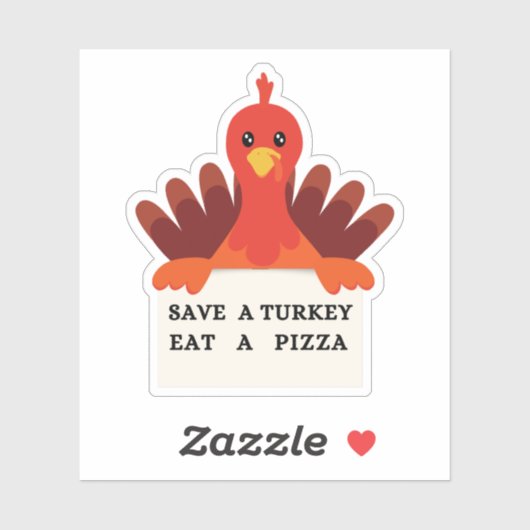 Save a Turkey Friendsgiving Thanksgiving Familie Sticker (Vel)