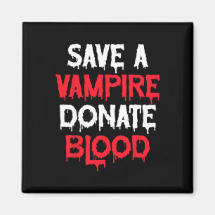Save A Vampire Doneer Bloed Halloween Kostuum Magneet