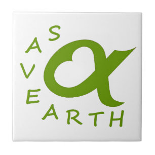 save aarde planeet tegeltje
