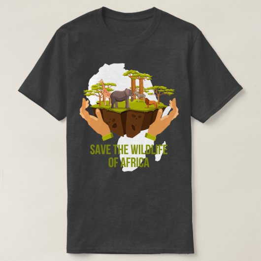 Save Africa Africa Map T-shirt (Design voorkant)