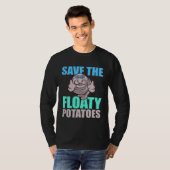 Save All The Floaty Potatoes Animal Manatee T-shirt (Voorkant volledig)