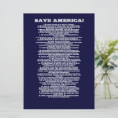 SAVE AMERICA AANKONDIGING (Staand voorkant)