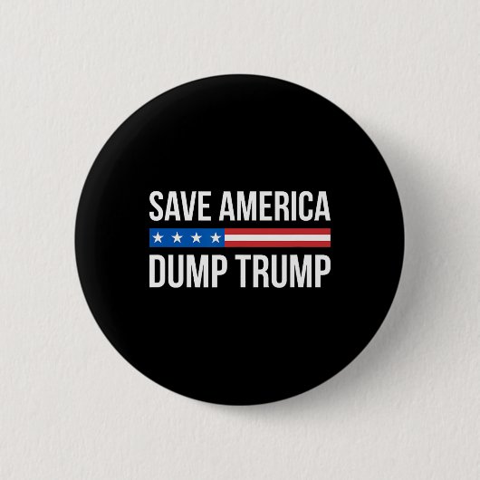 Save America - Dump Trump - Ronde Button 5,7 Cm (Voorkant)