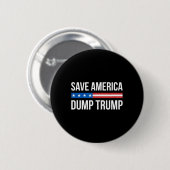 Save America - Dump Trump - Ronde Button 5,7 Cm (Voorkant /achterkant)