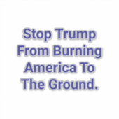 Save America From Trump Hankamer Artjunkhaus Peace Sticker (Voorkant)