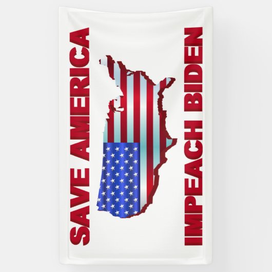 Save America Impeach Biden Spandoek (Verticaal)