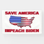 Save America Impeach Biden Spandoek (Horizontaal)
