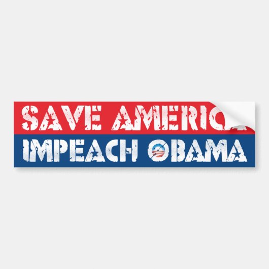 Save America - Impeach Obama Bumpersticker (Voorkant)
