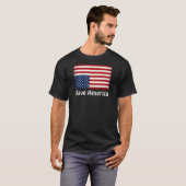 Save America ondersteboven protest Amerikaanse vla T-shirt (Voorkant volledig)