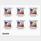 Save America - Ondersteuning voor kleine bedrijven Vierkante Sticker (Vel)