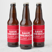 Save America Trump 2024 Bier Etiket (Flessen)