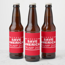 Save America Trump 2024 Bier Etiket