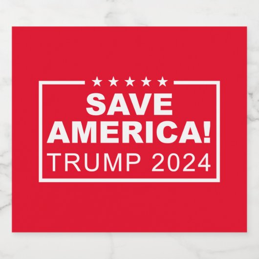 Save America Trump 2024 Bier Etiket (Enkel label)