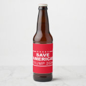 Save America Trump 2024 Bier Etiket (Voorkant)