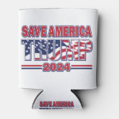 Save America Trump 2024 Blikjeskoeler (Voorkant)