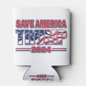 Save America Trump 2024 Blikjeskoeler (Achterkant)