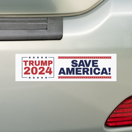 Save America! Trump 2024 Bumper Sticker (Op auto)