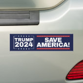 Save America! Trump 2024 Bumper Sticker (Op auto)