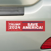 Save America! Trump 2024 Bumper Sticker (Op auto)