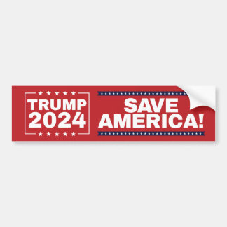 Save America! Trump 2024 Bumper Sticker