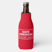 Save America Trump 2024 Flesjeskoeler (Fles Voorkant)