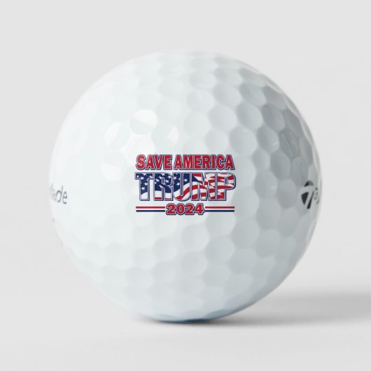 Save America Trump 2024 Golfballen (Voorkant)