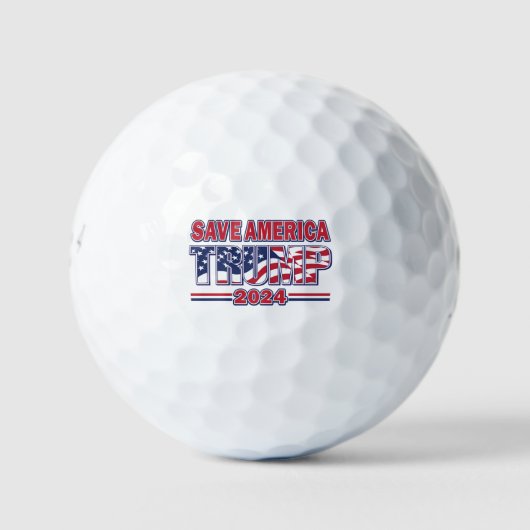 Save America Trump 2024 Golfballen (Voorkant)